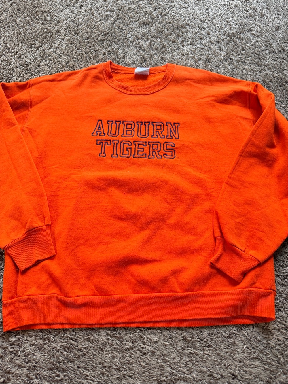 Jerzees Orange Auburn Tigers Crewneck Sweatshirt